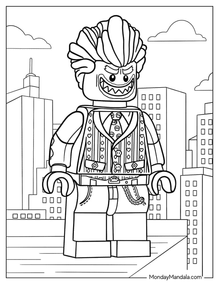 Lego Joker Coloring Sheet coloring page