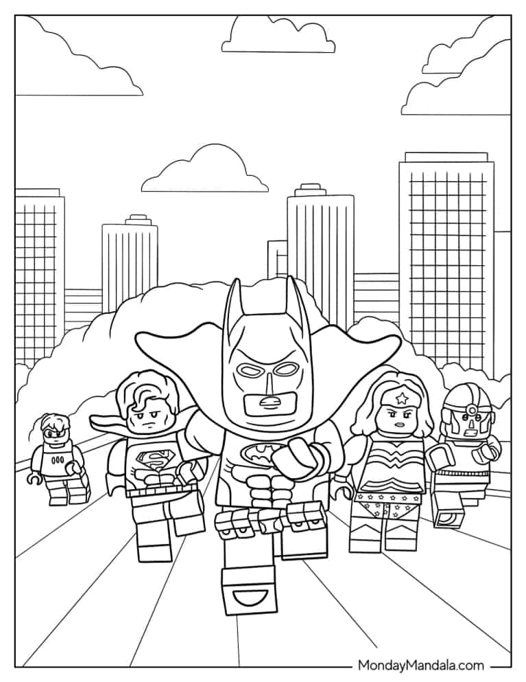 Lego Justice League Coloring Page coloring page