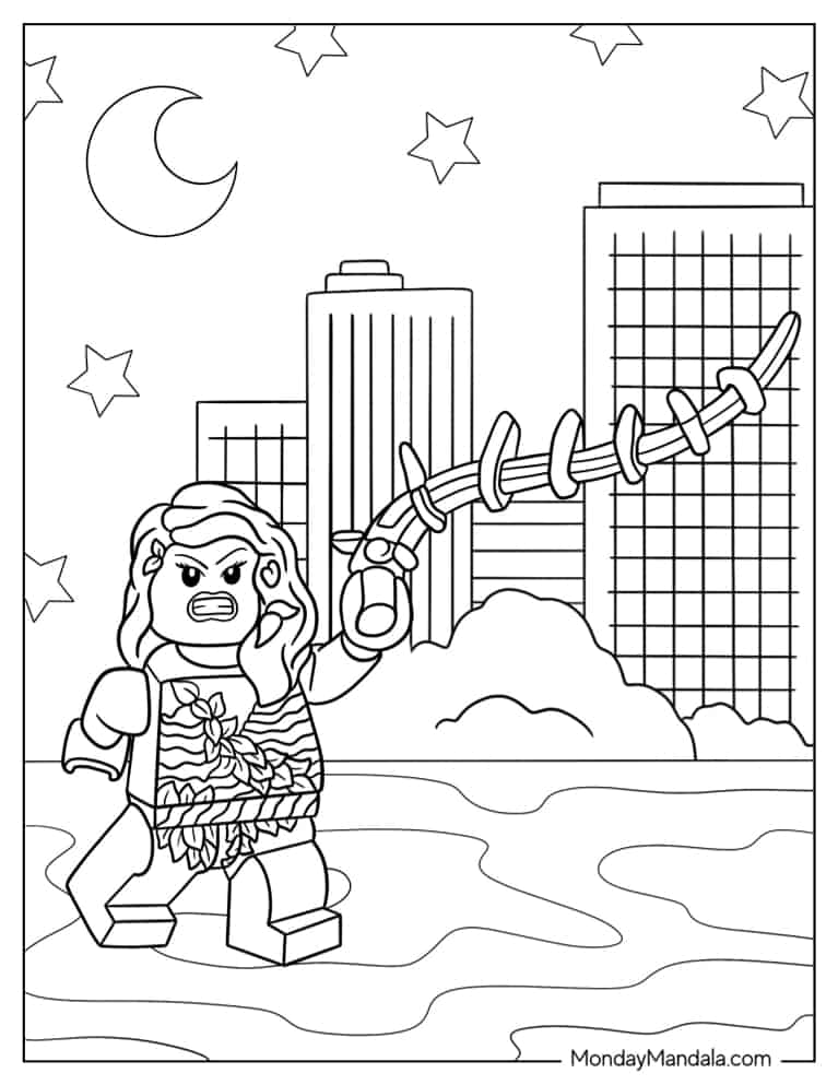 Lego Poison Ivy Coloring Page coloring page