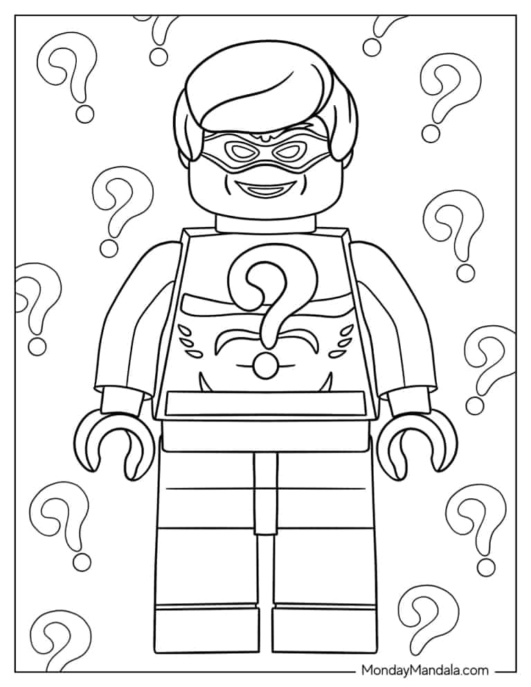 Lego Riddler coloring page