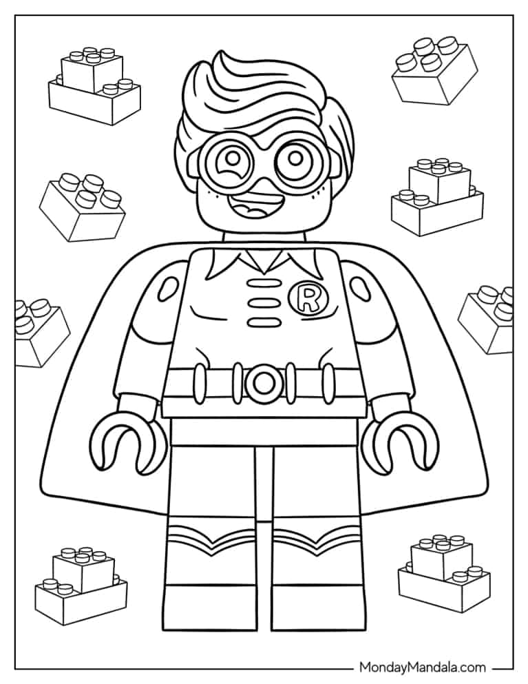 Lego Robin Coloring Page coloring page