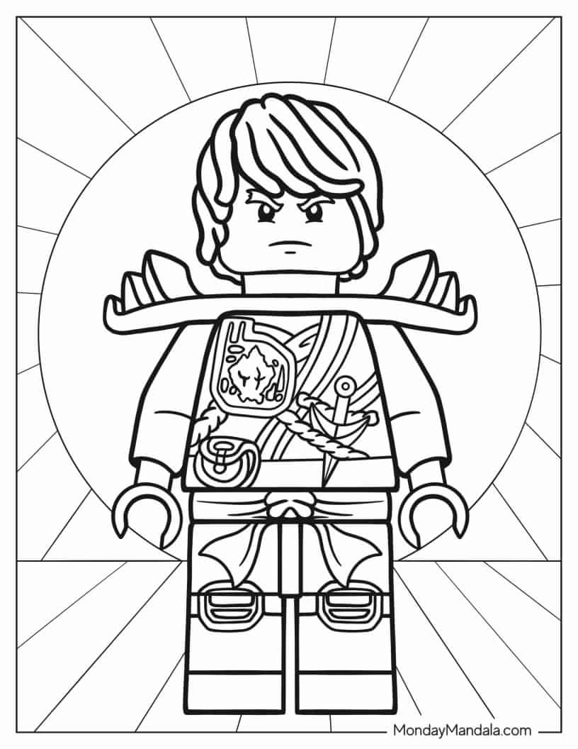 Angry Lego Ninjago Cole Coloring In coloring page — printable line art