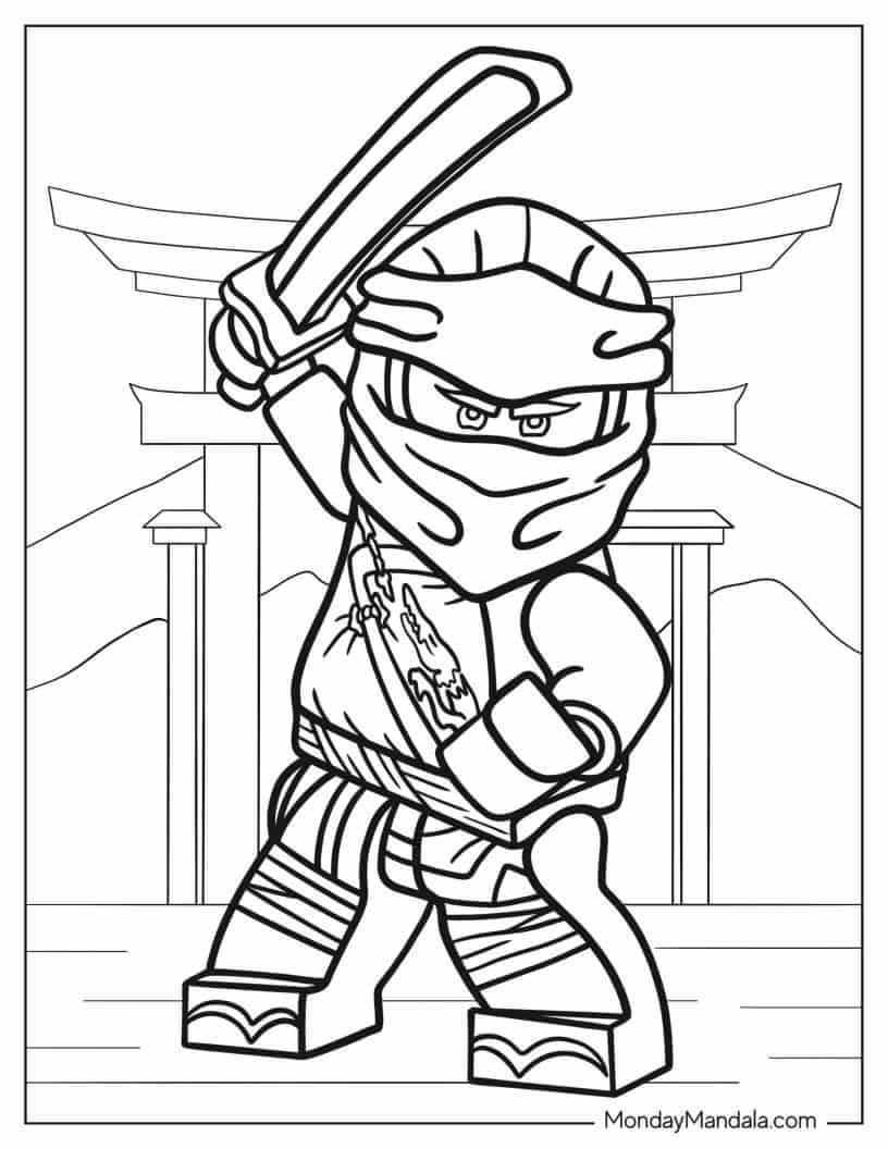 Coloring Page Of Lego Ninjago Lloyd Garmadon coloring page — printable line art