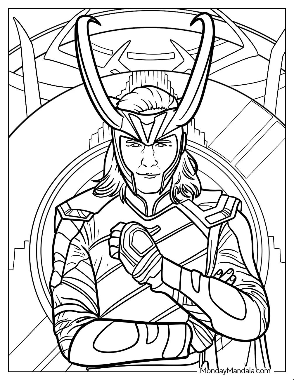 Trickster Loki Coloring Page coloring page