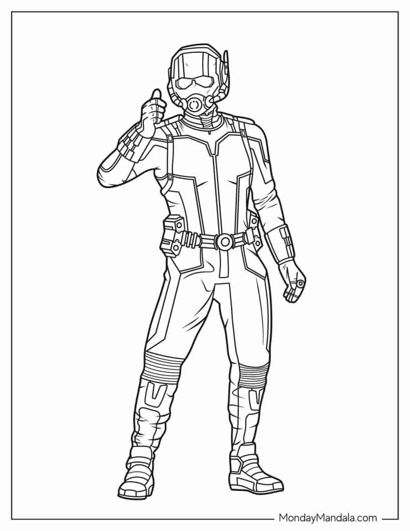 Ant Man Superhero From Avengers coloring page