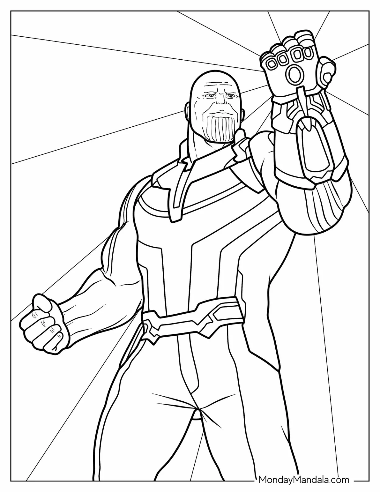 Coloring Page Of Thanos From End Game coloring page