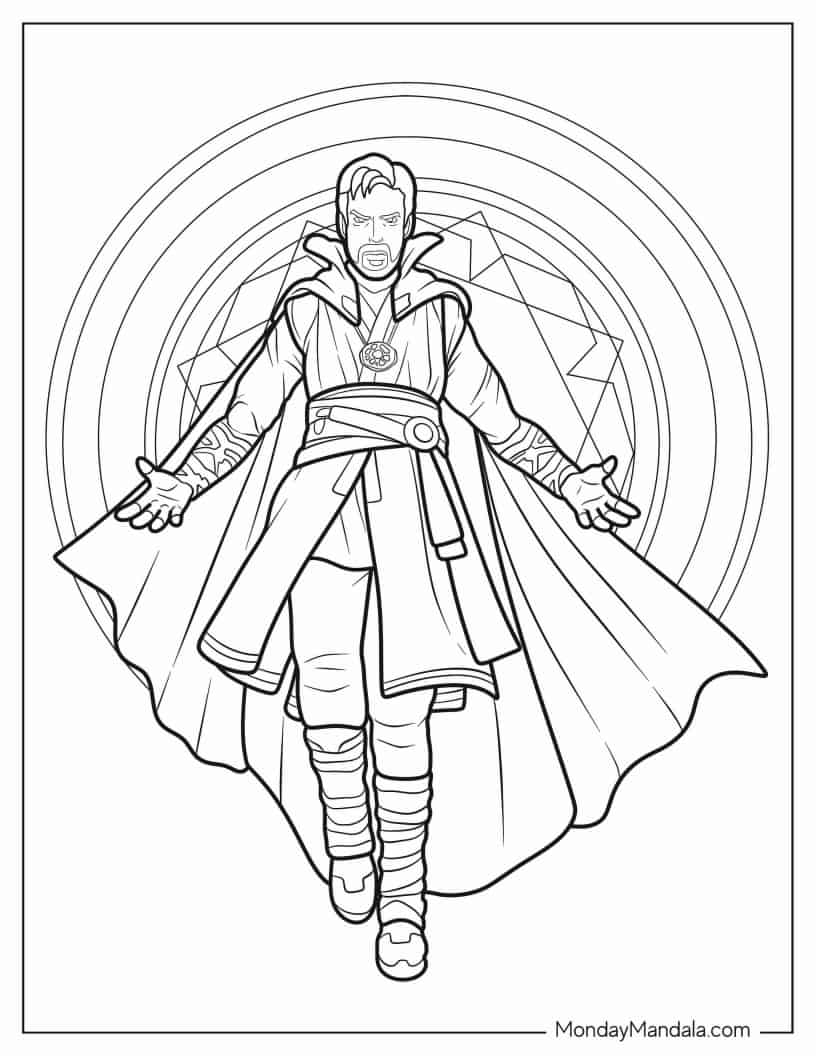 Doctor Strange From The Avengers coloring page