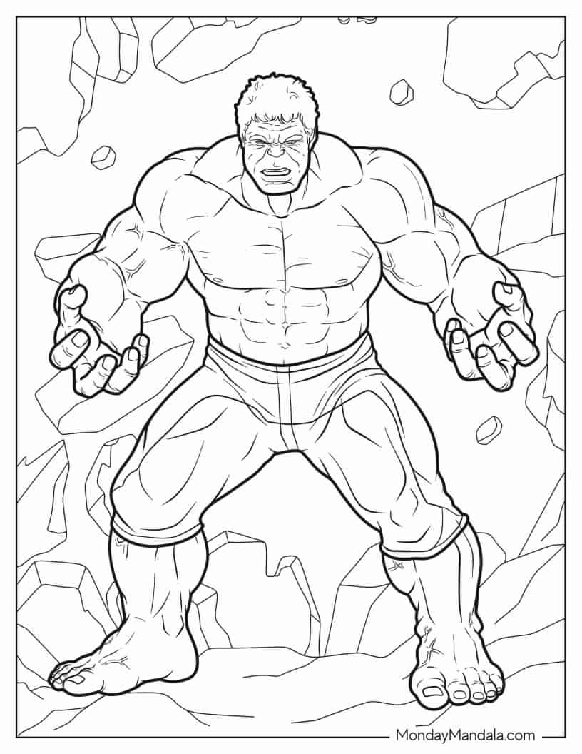 Hulk Coloring Page coloring page