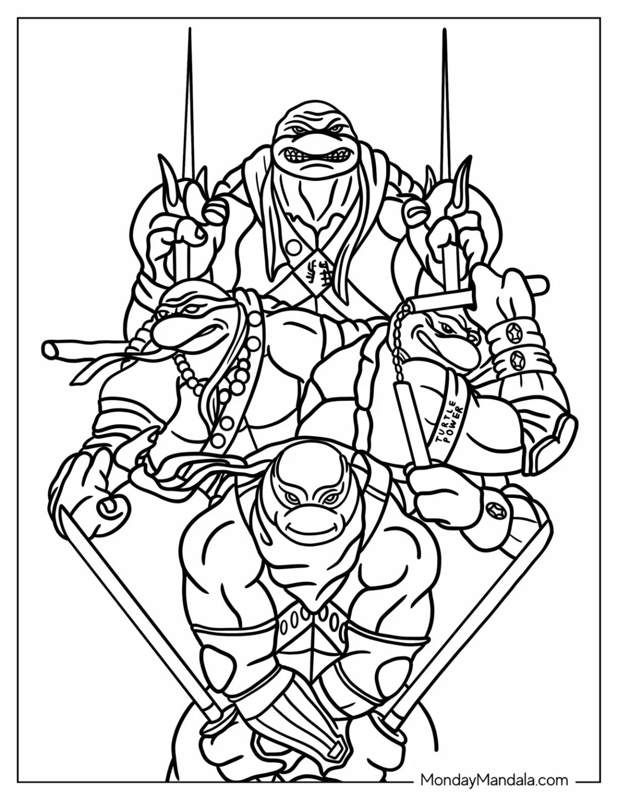 Ninja Turtles Coloring Page Of Angry Teenage Mutant coloring page