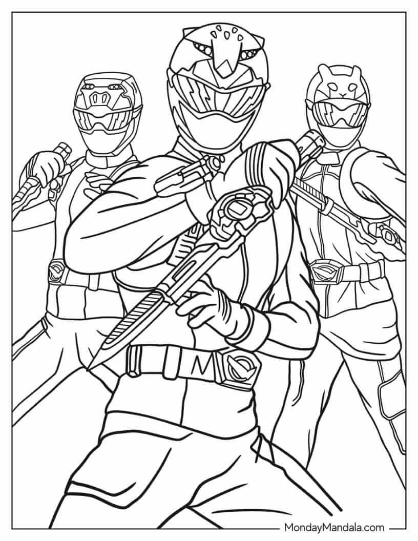 Power Rangers Beast Morphers Coloring In coloring page