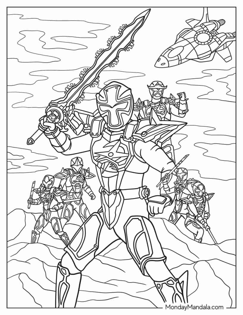 Power Rangers Super Ninja _ Steel Poster Coloring Page coloring page