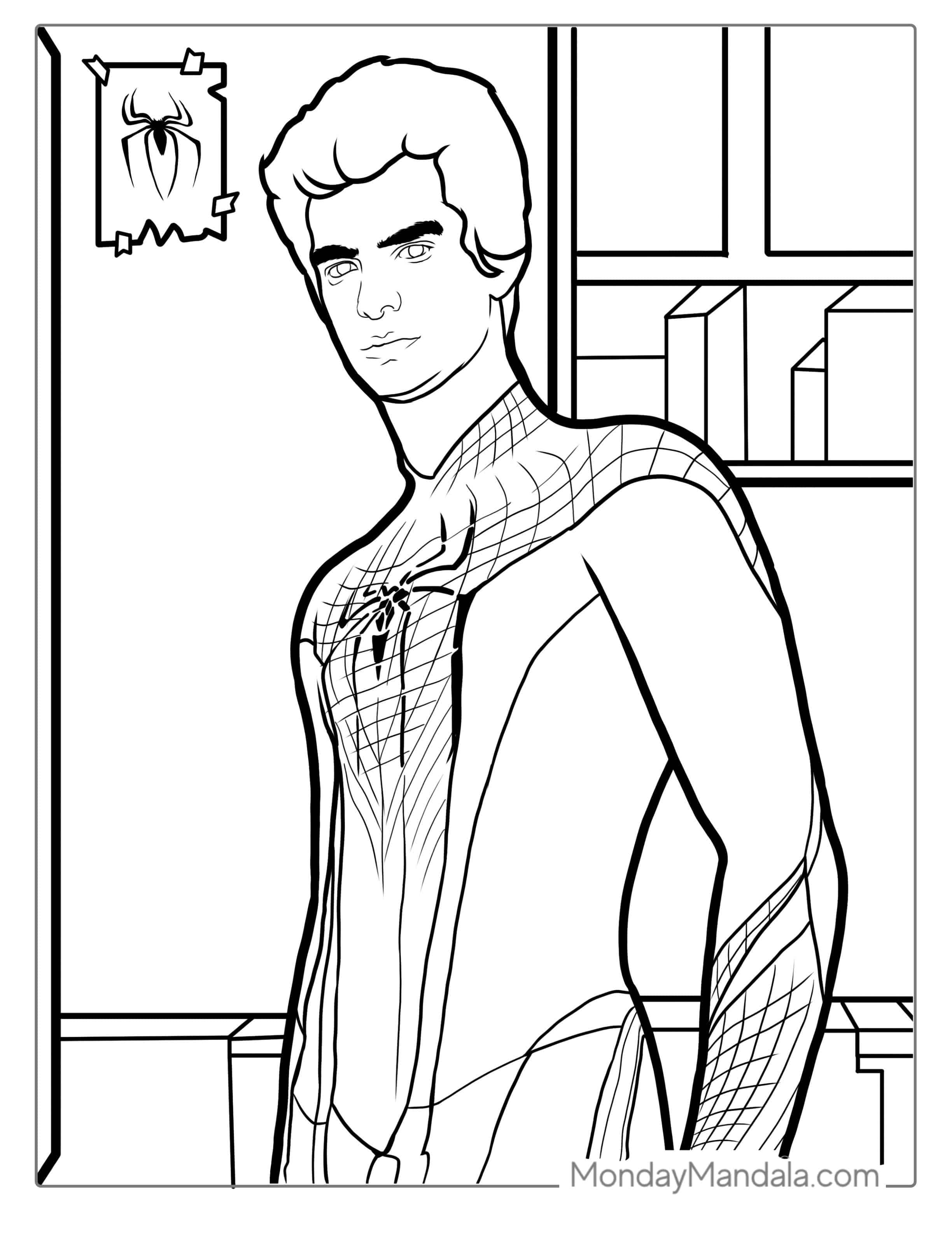 Andrew Garfield As Peter Parker Coloring coloring page