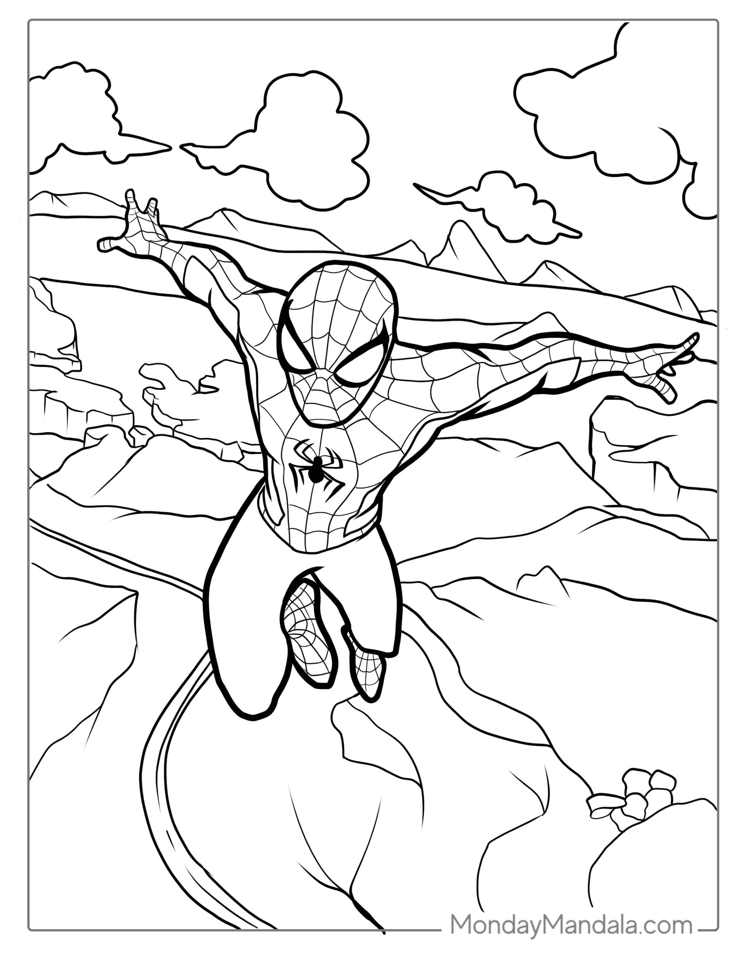 Spider-Man Fortnite Coloring Page coloring page