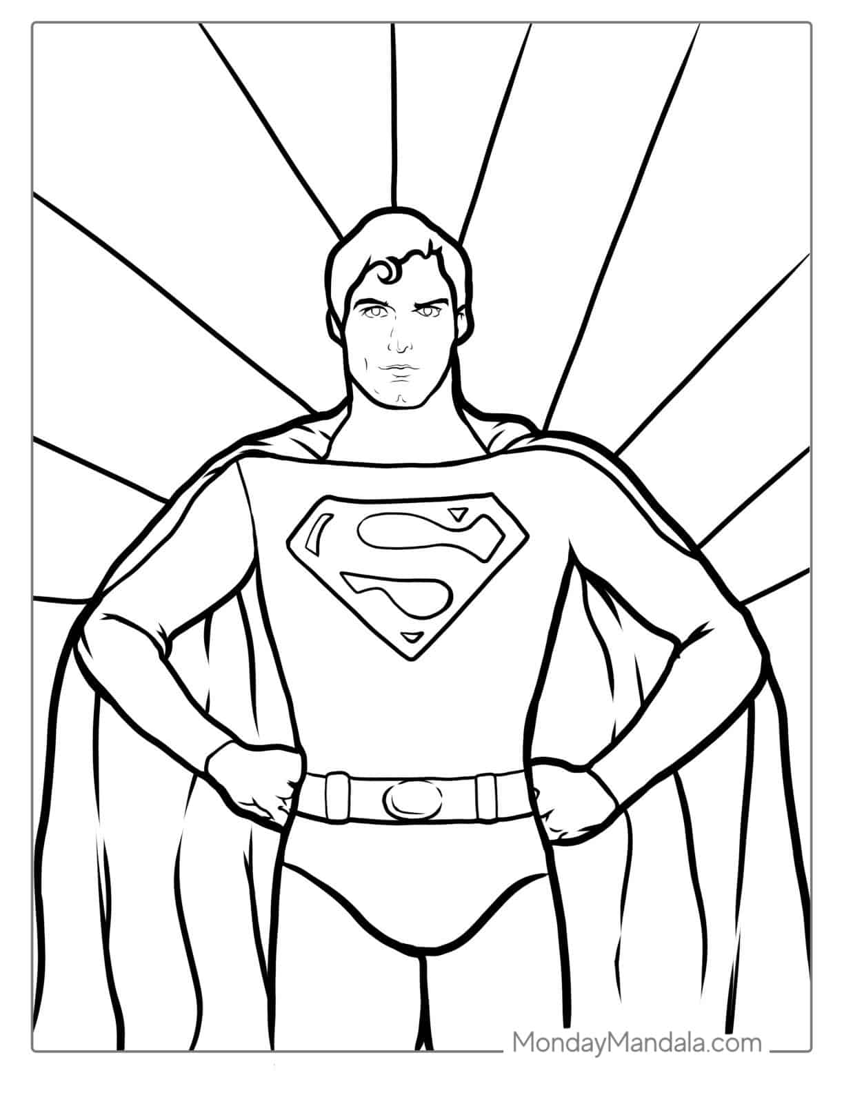 Christopher Reeve Superman Coloring Sheet coloring page