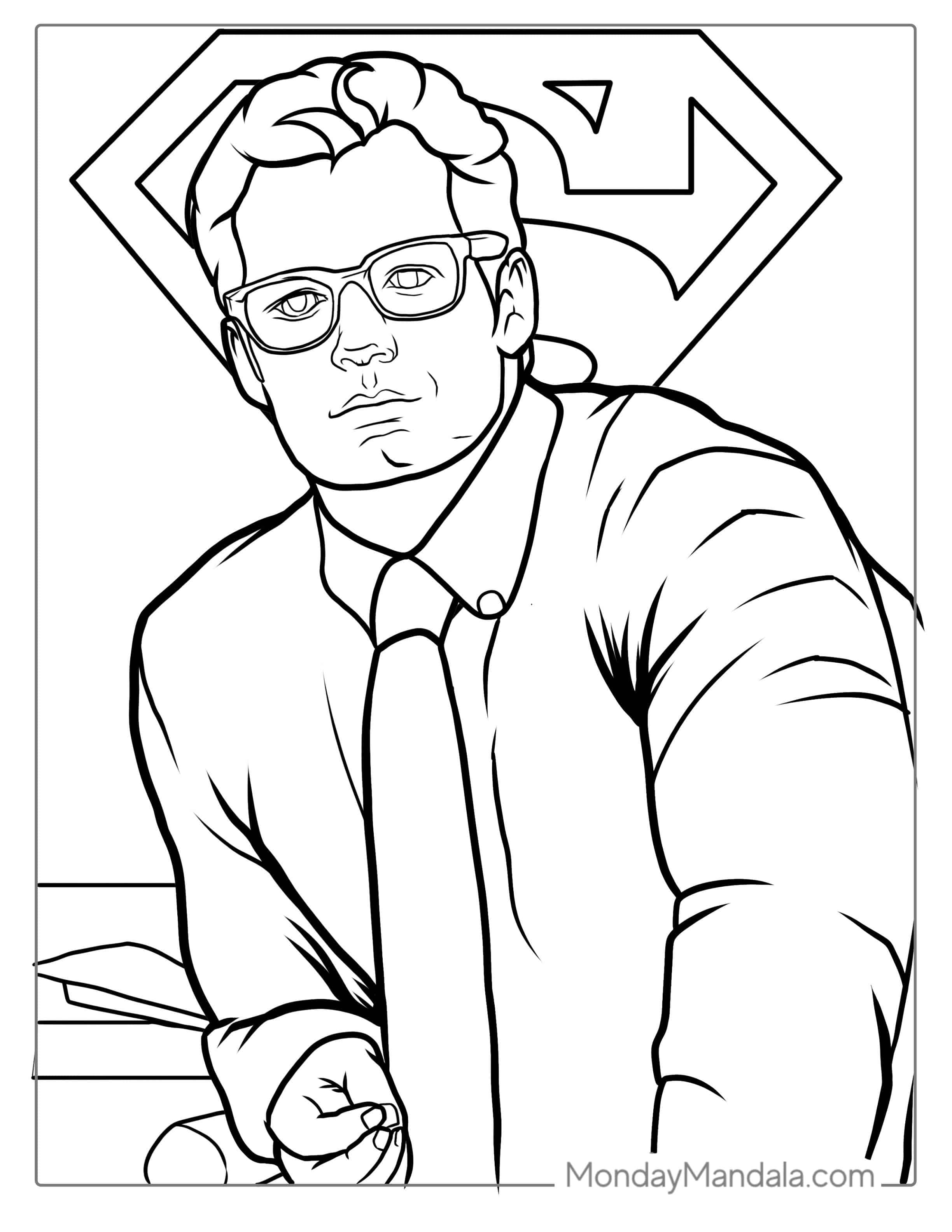 Clark Kent Superman Coloring Page coloring page