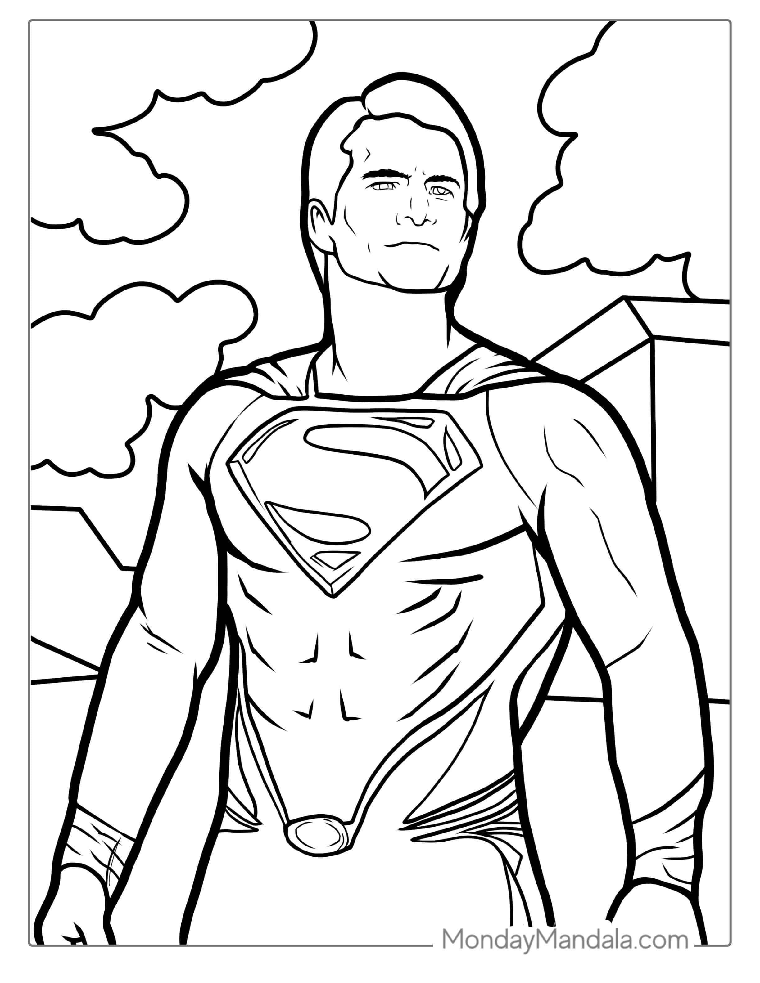 Man Of Steel Superman Coloring Sheet coloring page
