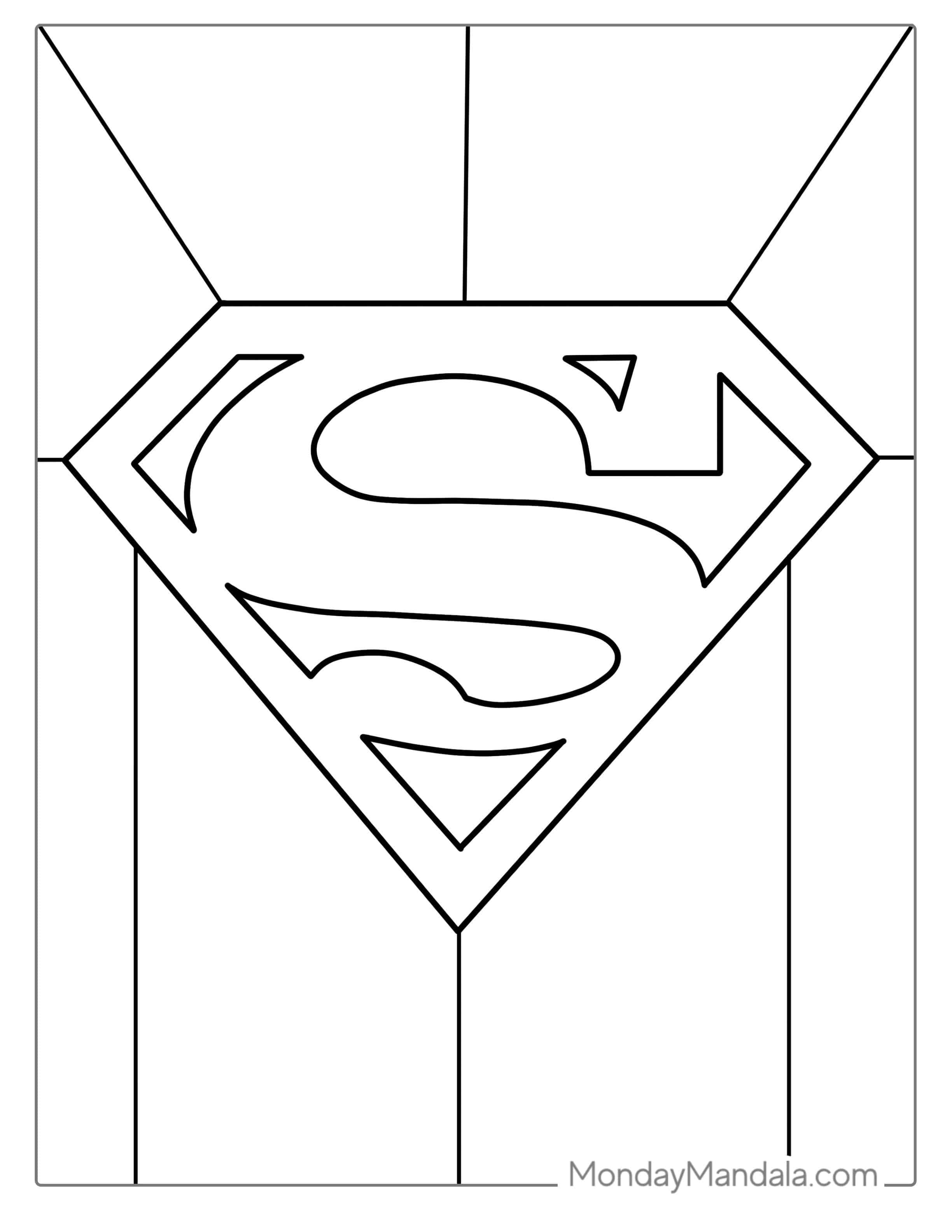 Superman Logo Coloring Sheet coloring page