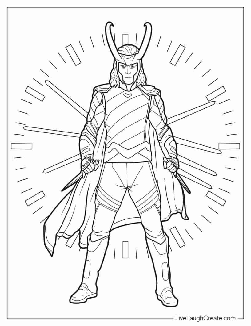 Loki Coloring Page coloring page
