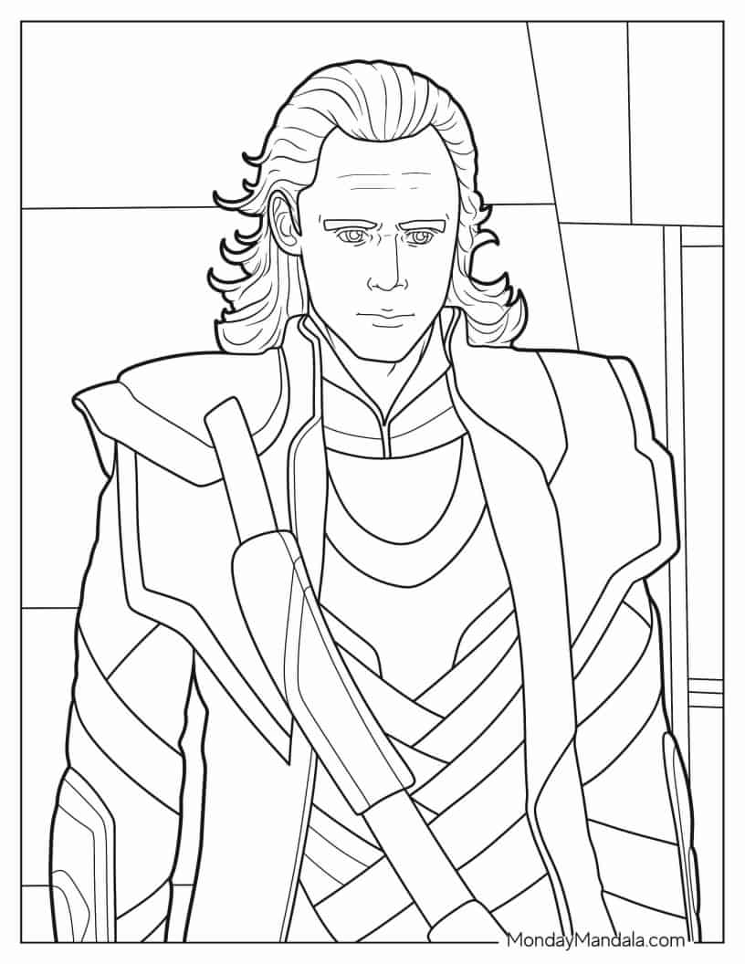 Thors Brother Loki To Color coloring page