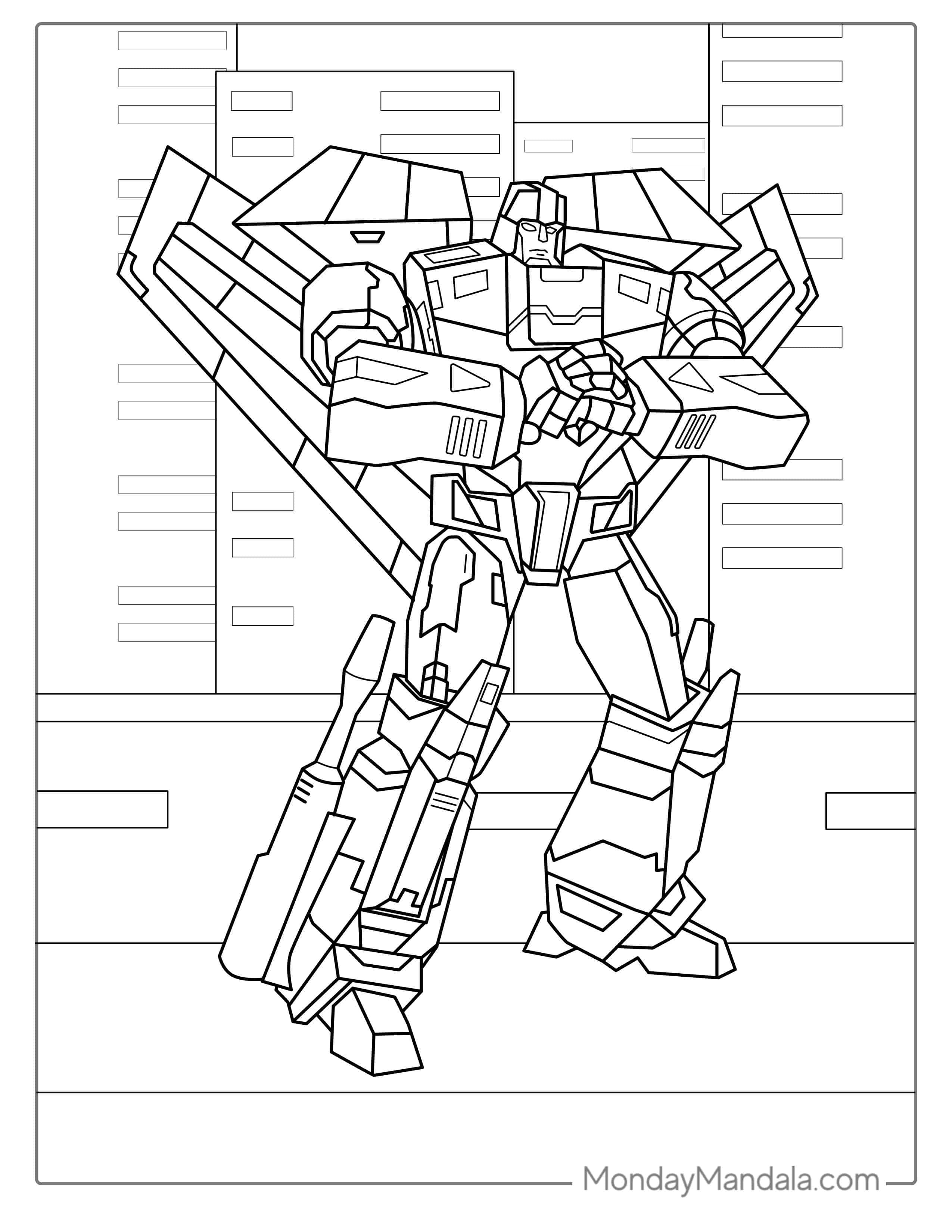 Coloring Page Of Jetfire coloring page