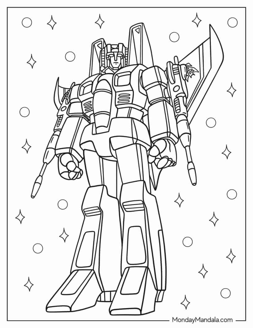 Lord Starscream From Transformers Cartoon coloring page