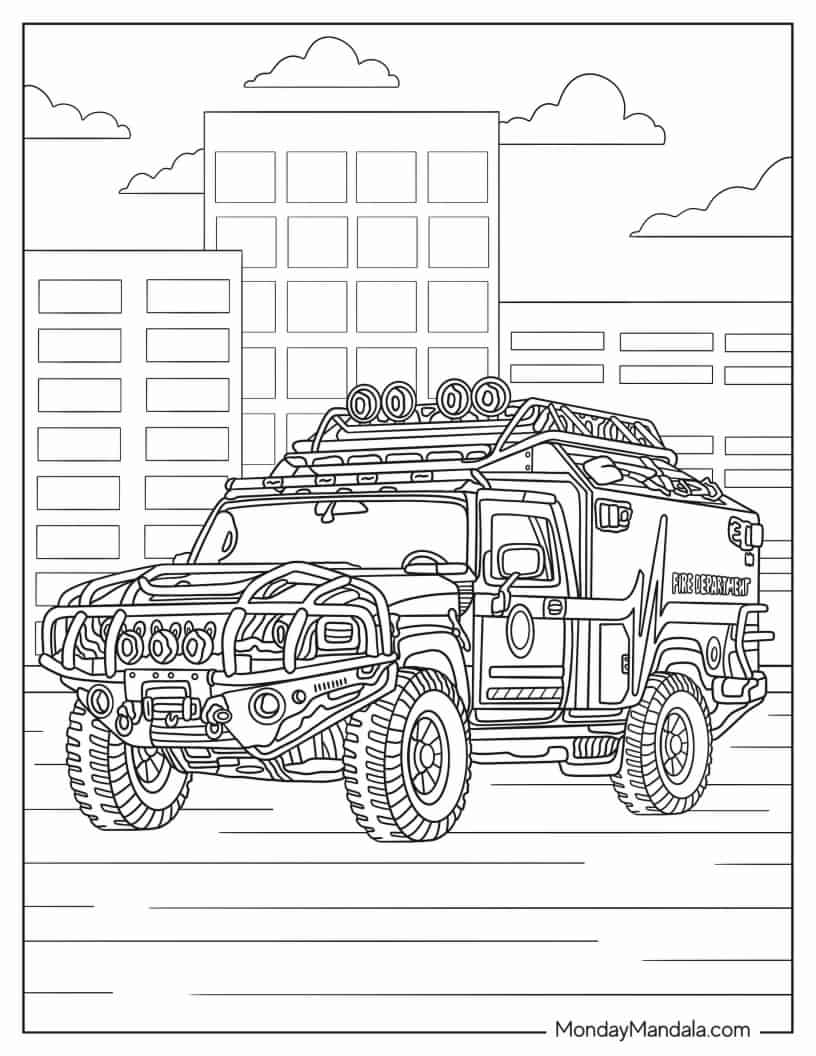 Movie Ratchet Car Form Coloring Sheet coloring page — printable line art