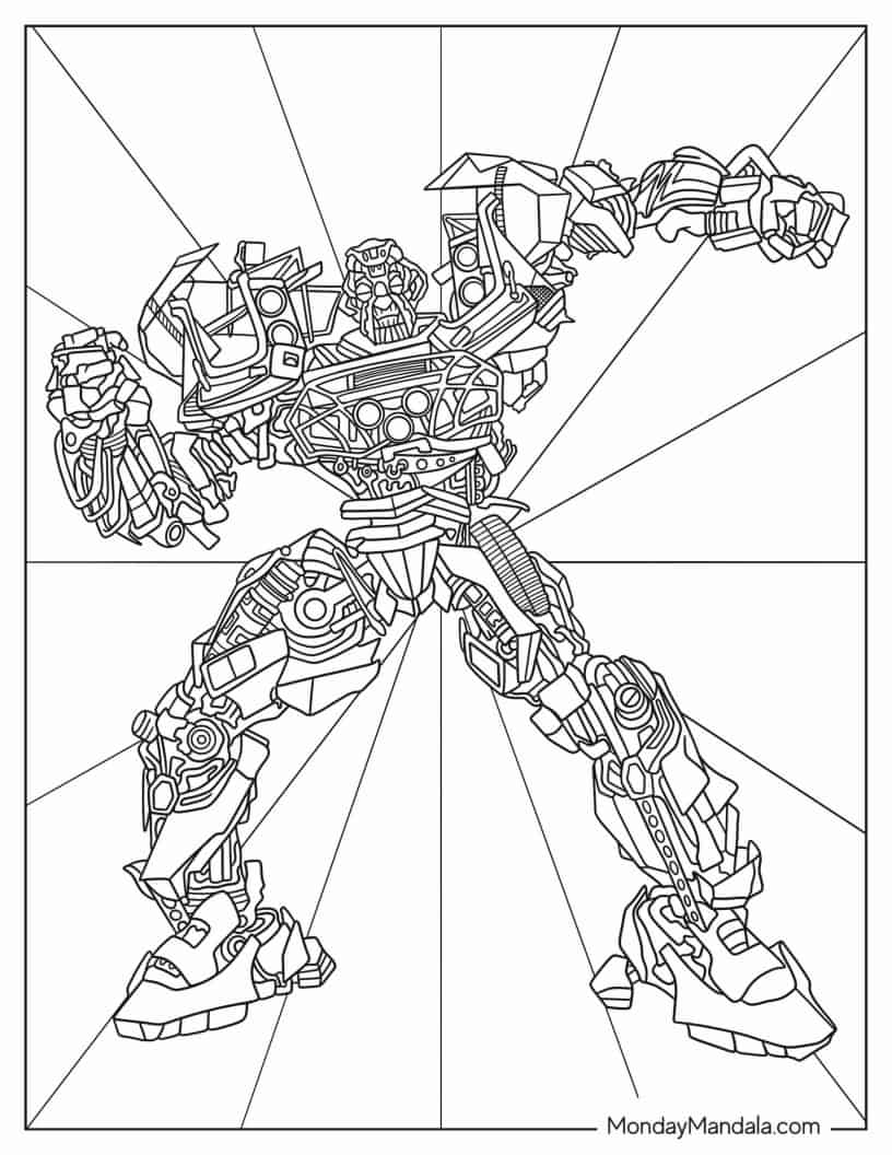 Ratchet Autobot Form In Movie coloring page