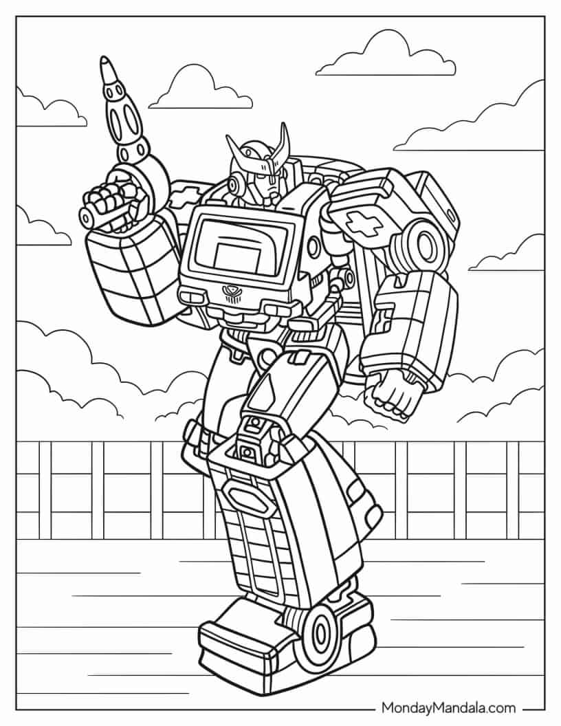 Ratchet From Transformers Cartoon coloring page