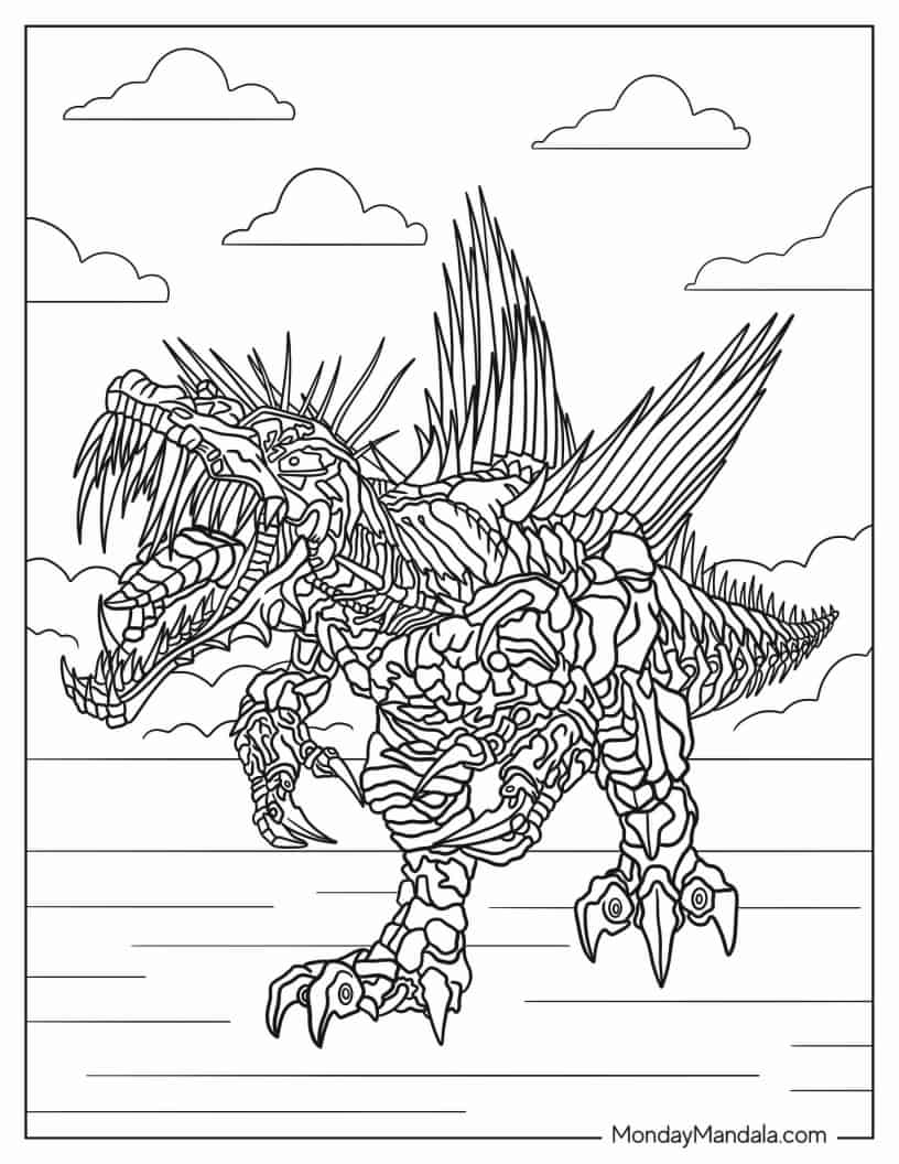 Scorn Dinobot From Movie coloring page