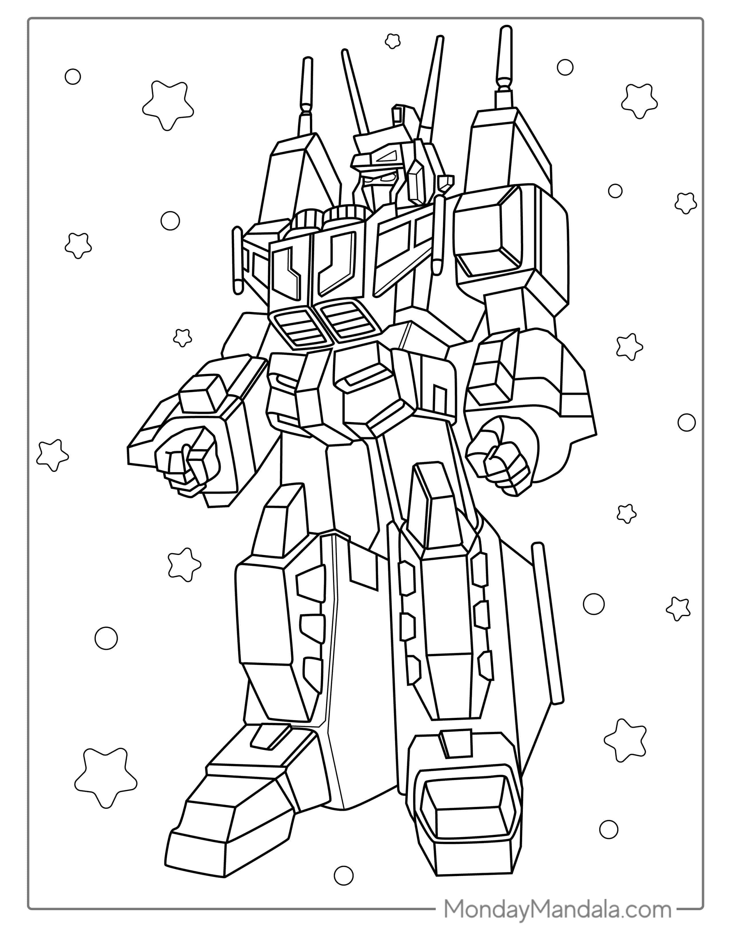 Star Saber Transformer Coloring Page coloring page