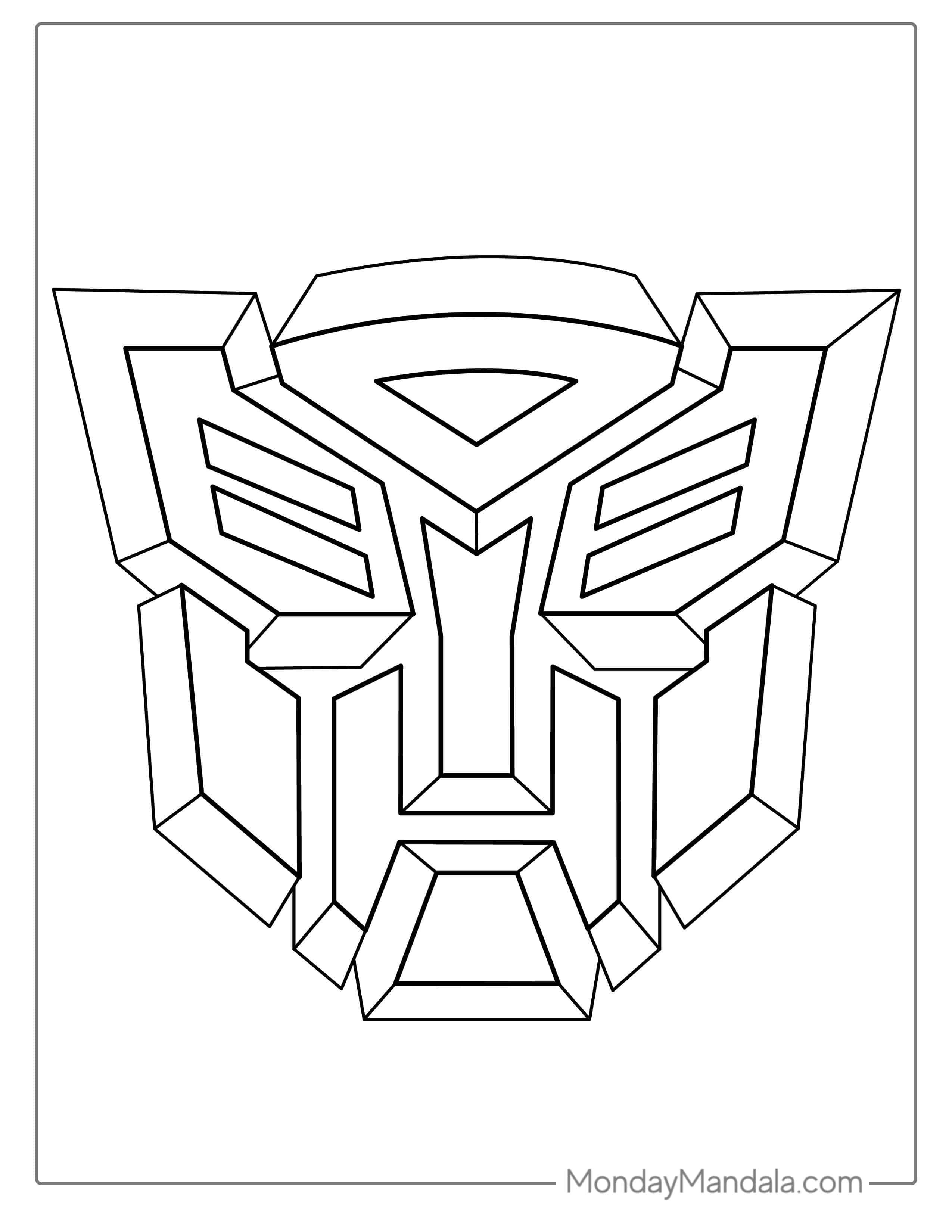 Transformer Logo Coloring Page coloring page