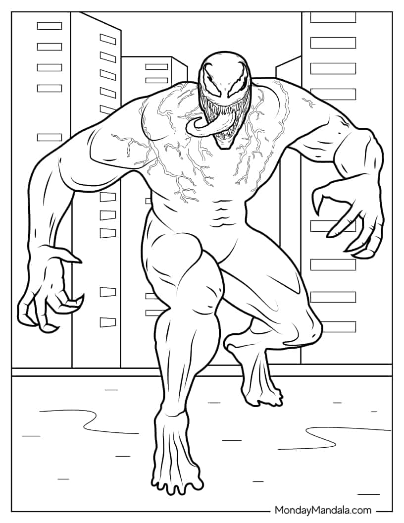 Coloring Page Of Marvel Venom coloring page