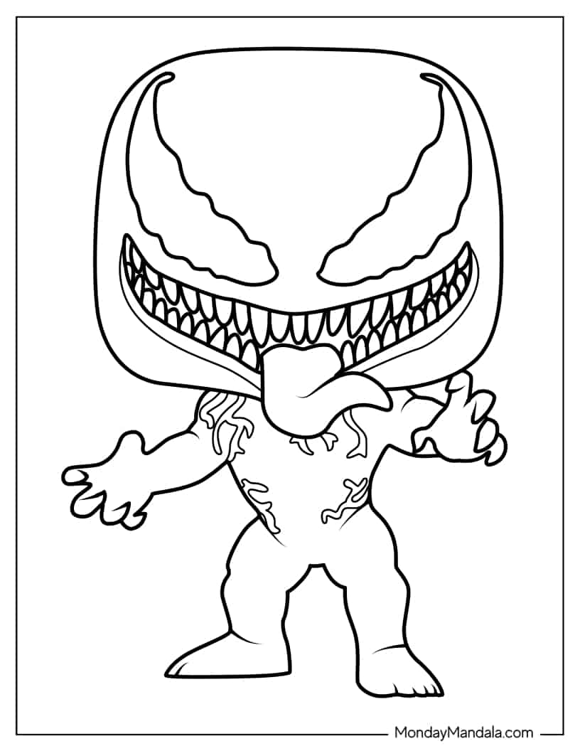 Coloring Page Of Venom Funko Pop coloring page — printable line art