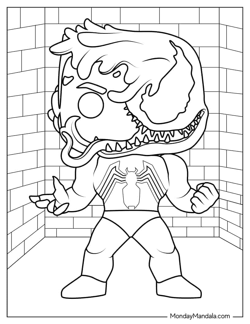Funko Pop Venom Coloring Page coloring page