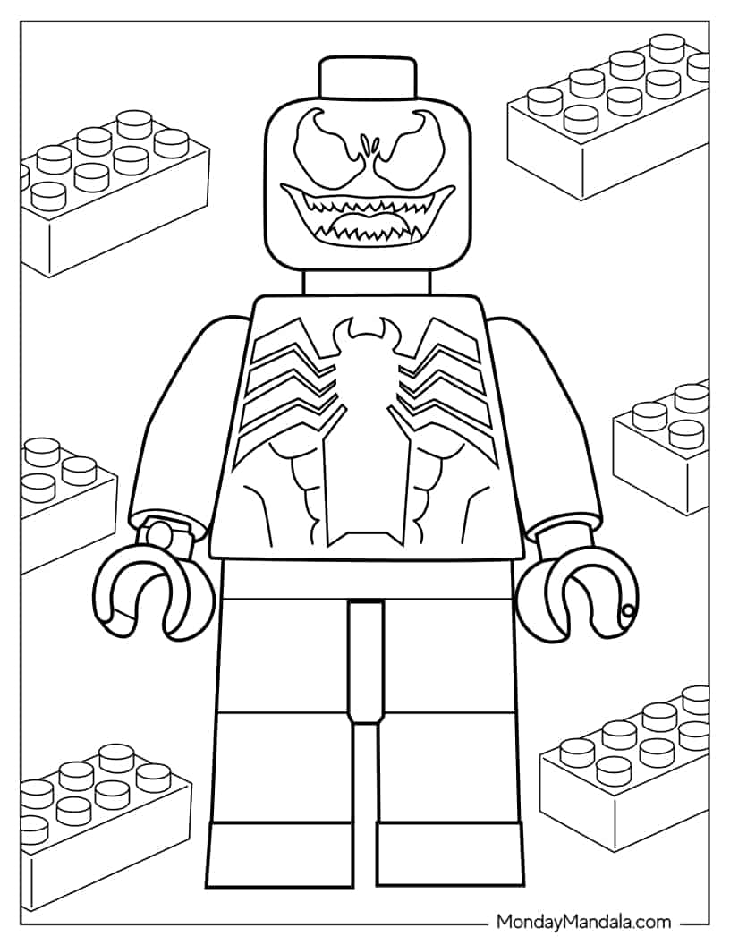 Lego Venom To Color coloring page — printable line art