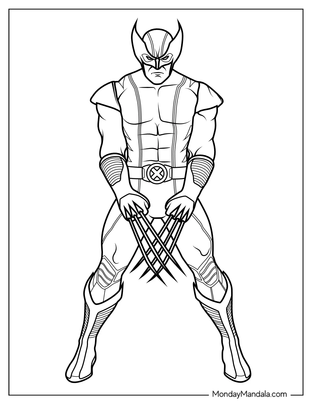 X Men Wolverine V2 coloring page