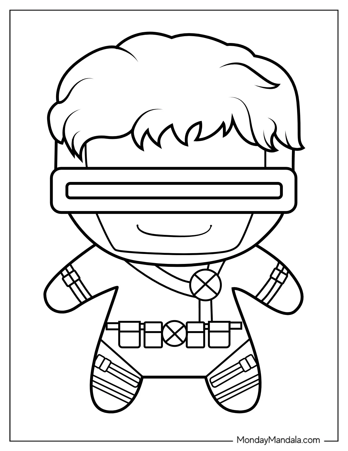 Cute Cyclops X-Men Coloring Page Of For Preschoolers coloring page