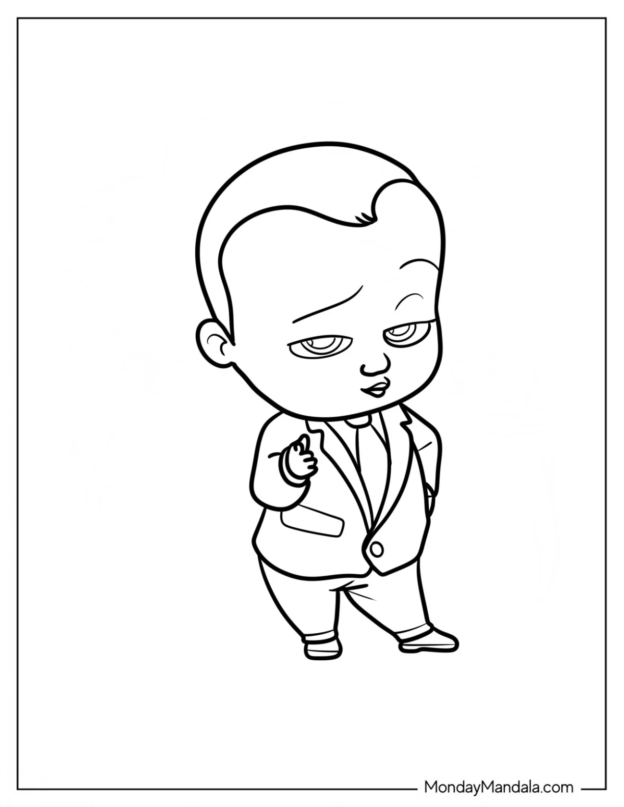 Savvy Boss Baby Coloring Page Of Ted Templeton coloring page