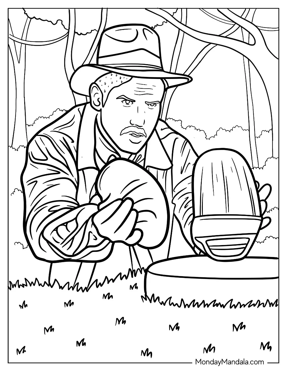 Indiana Jones Coloring Page In Raiders Of The Lost Ark coloring page