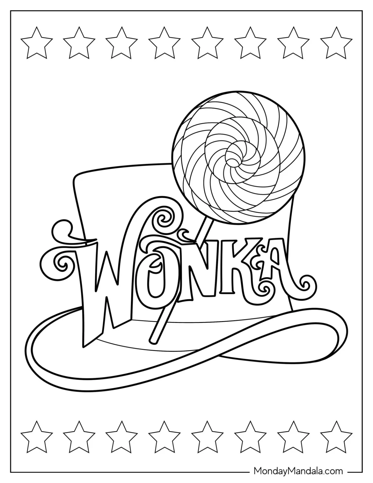 Willy Wonka Coloring Page Logo For Preschoolers coloring page