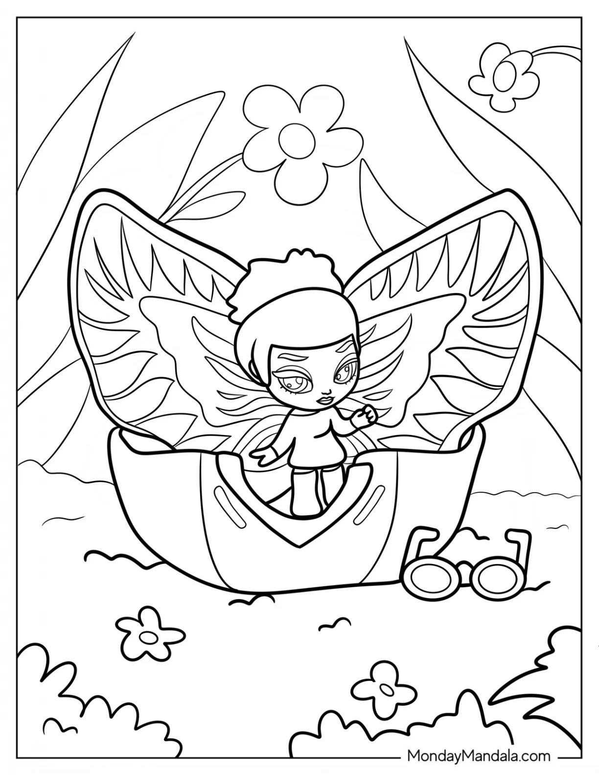 Hatchimals Coloring Page Pixies Wilder Wings coloring page