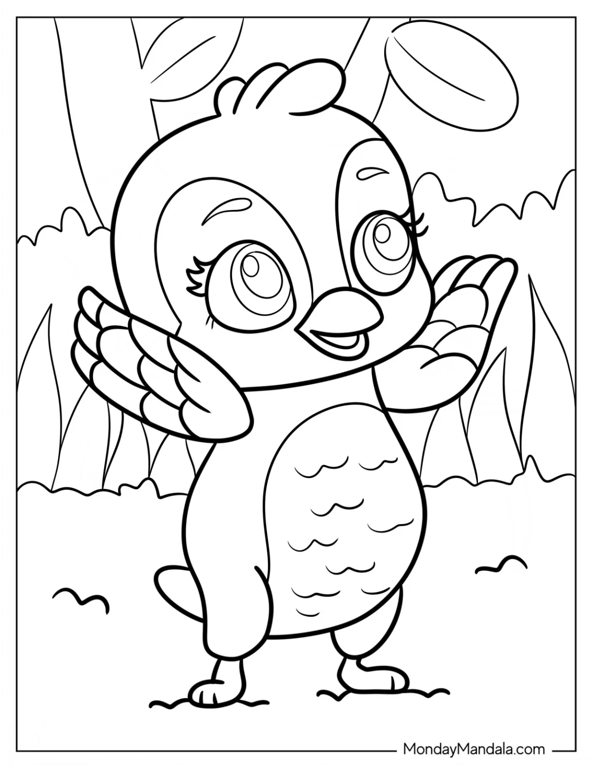 Smiling Penguala In Hatchtopia Coloring Page coloring page