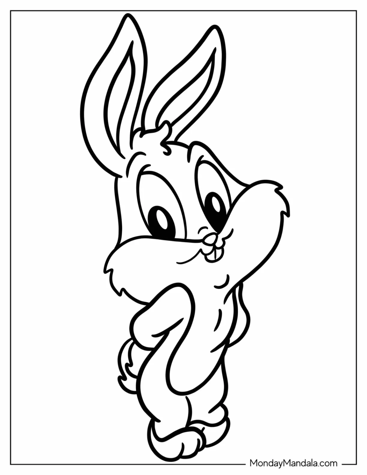 Baby Bugs Bunny Coloring Page Outline For Preschoolers coloring page