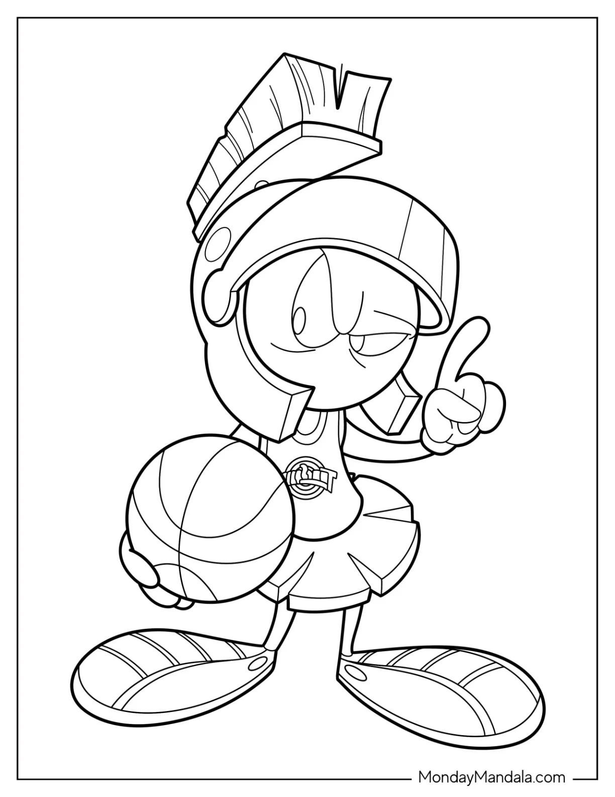Marvin The Martian Outline Coloring Sheet For Preschoolers coloring page