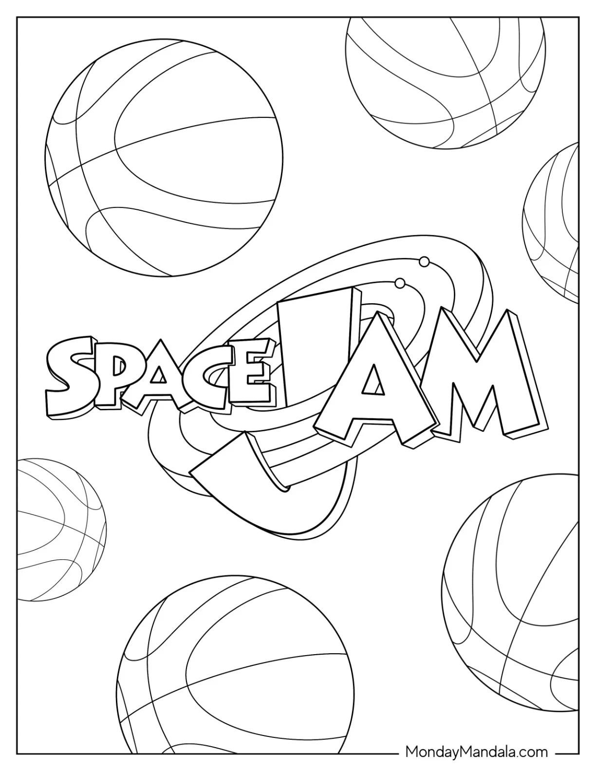Space Jam Logo Coloring Page coloring page