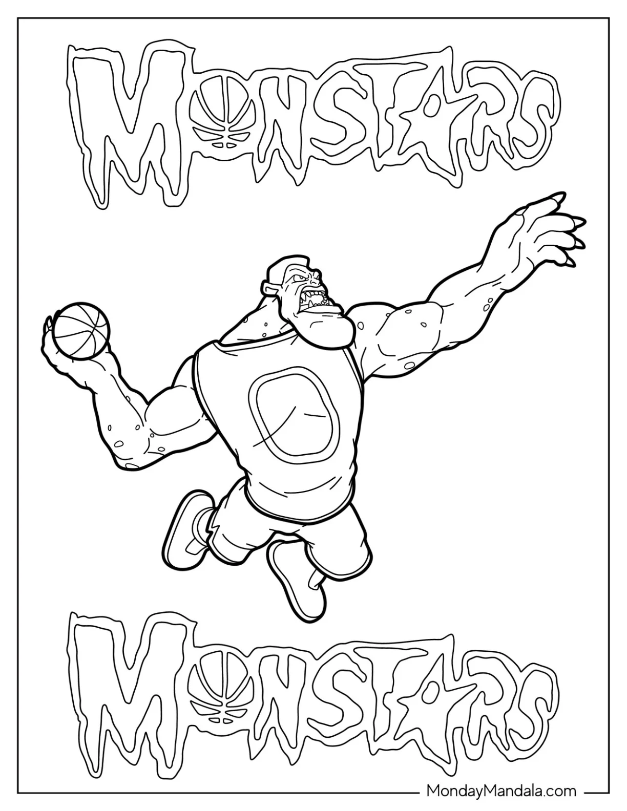 Space Jam Monstars Bang Coloring Page For Kids coloring page