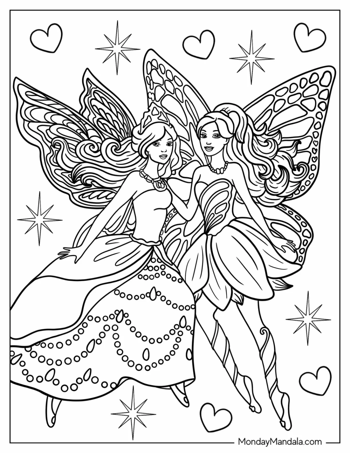 Fairy Coloring Page Of Barbie Mariposa coloring page