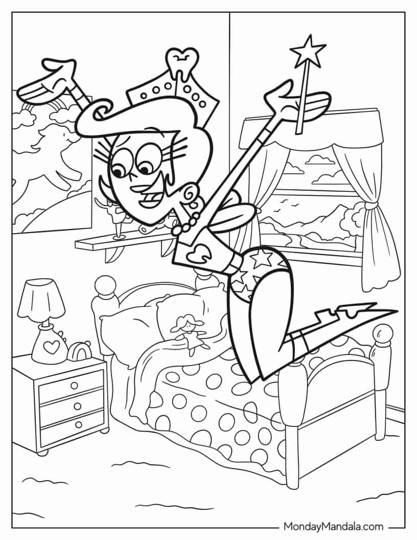 Odd Parents Tooth Fairy coloring page
