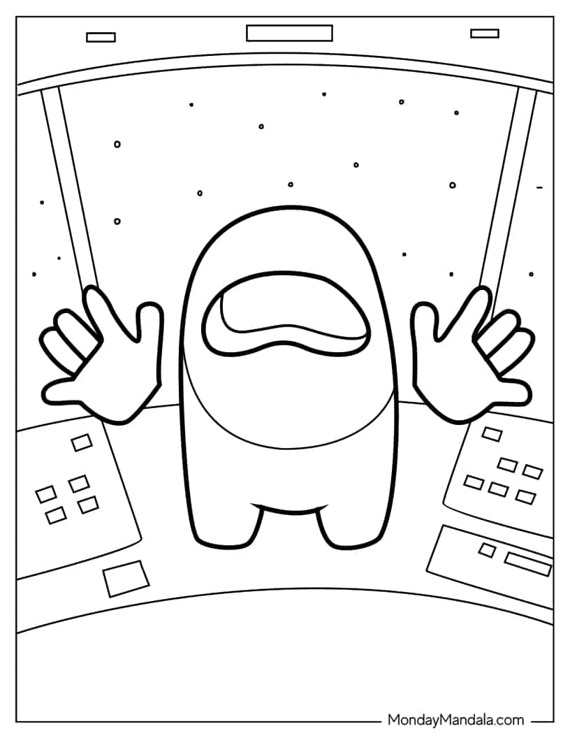 Among Us Crewmate coloring page