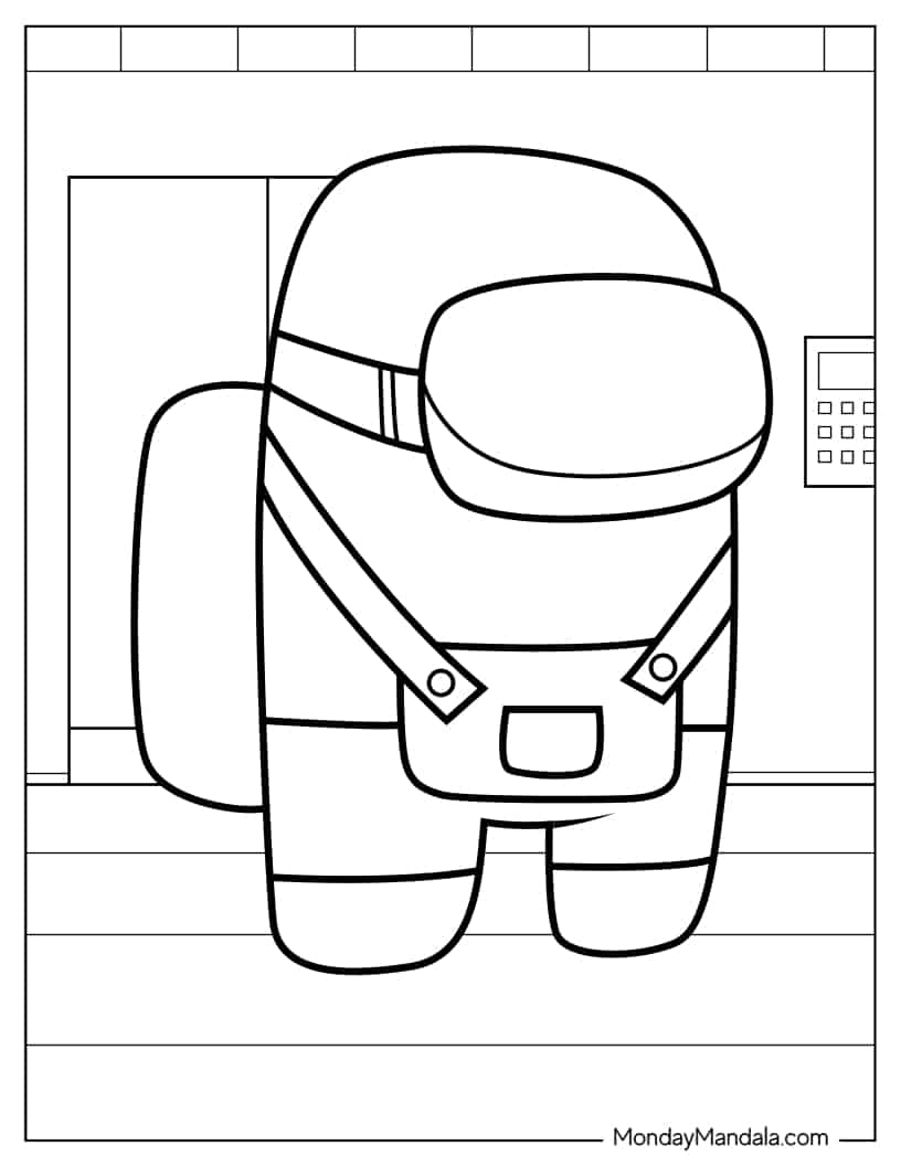 Among Us Minions Skin coloring page